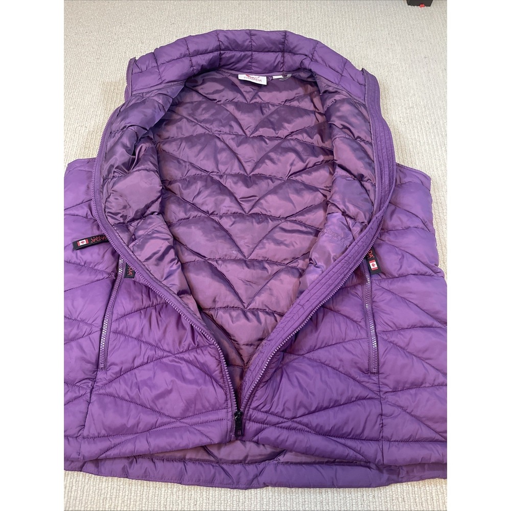 Canada Weather Gear Women's 1X Puffer Quilted Vest Purple Soft Full Zip - Picture 6 of 6